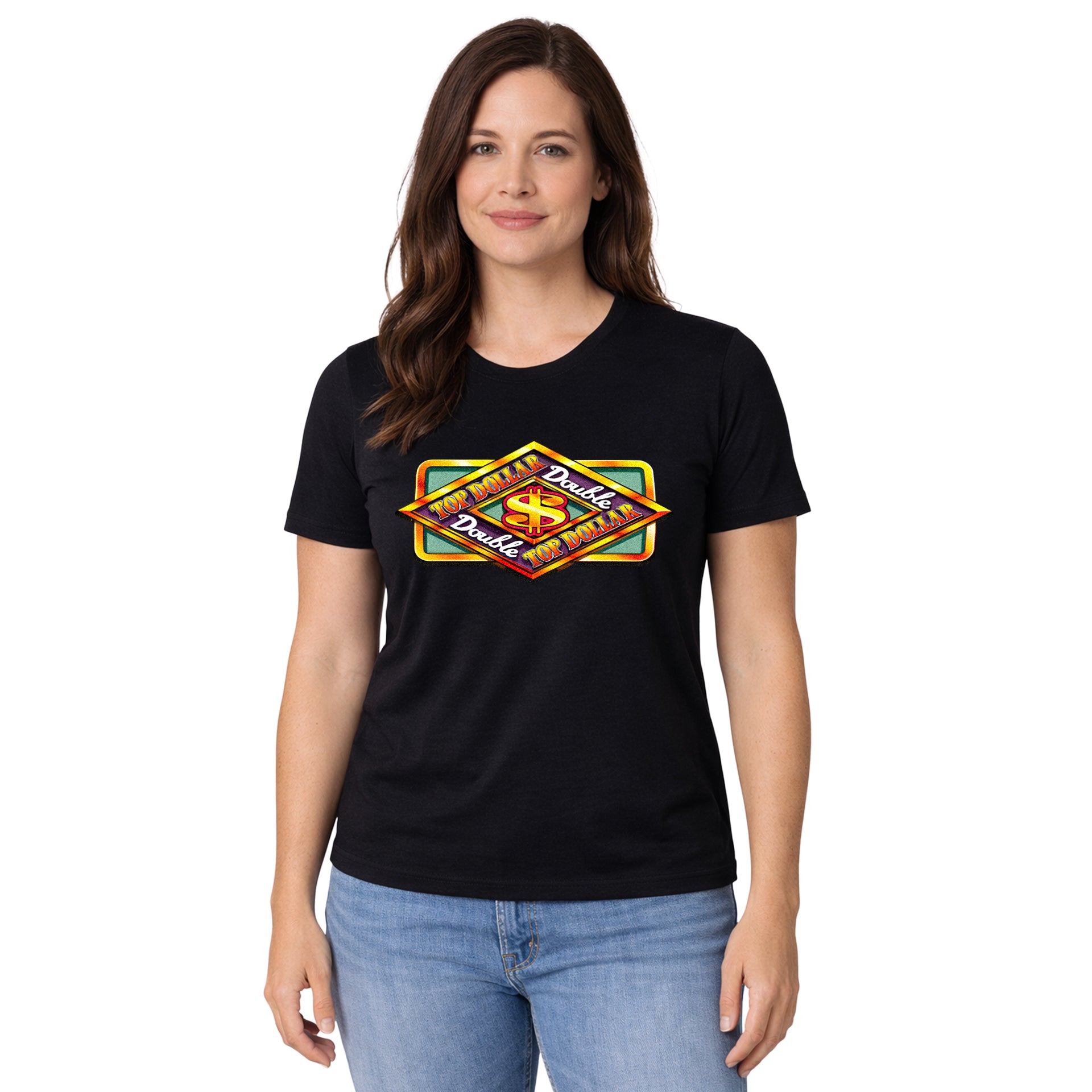 Double Top Dollar Crew & V-Neck Tee