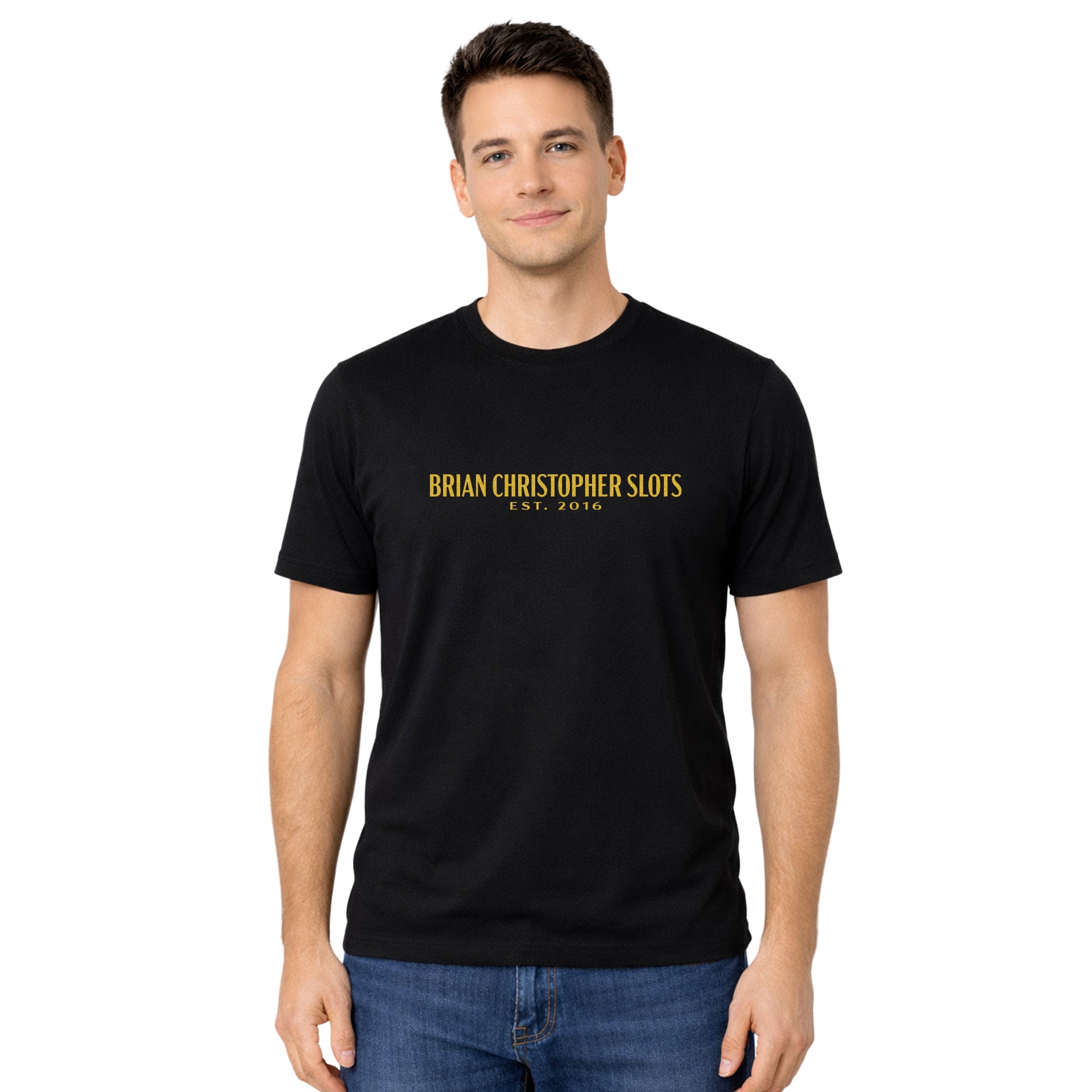 NEW! BC Slots Est 2016 Metallic Crew & V-Neck Tee