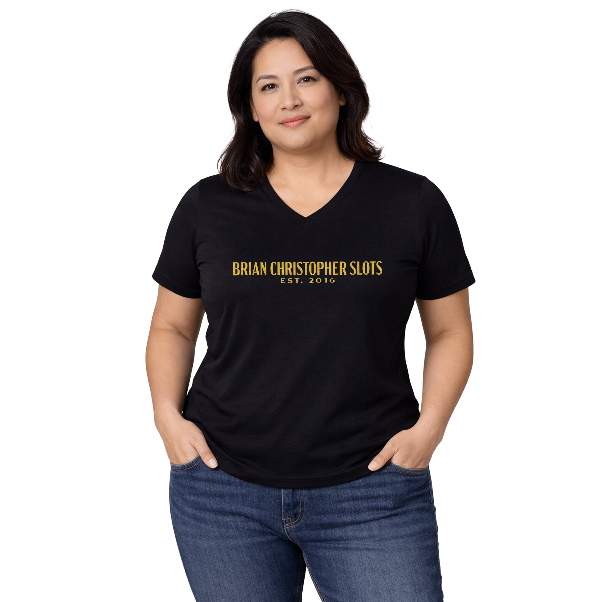 NEW! BC Slots Est 2016 Metallic Crew & V-Neck Tee