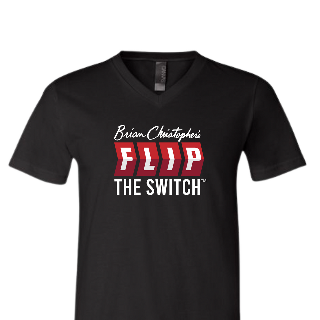 Brian Christopher's Flip The Switch Unisex V-Neck T-Shirt