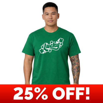 Lucky Kelly Green Crew & V-Neck Tee