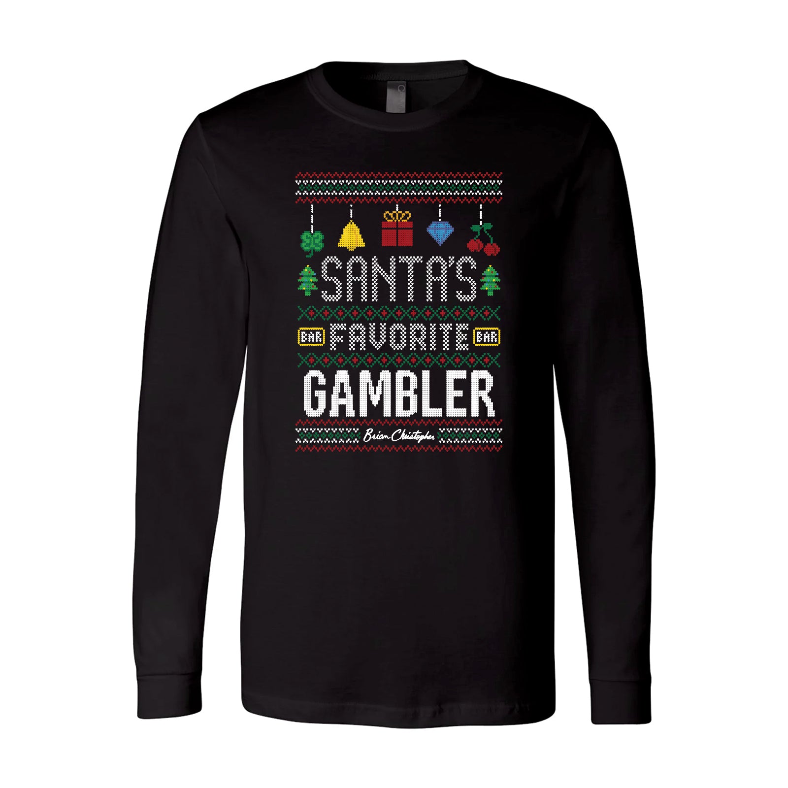 Santa's Favorite Gambler Long Sleeve Tee