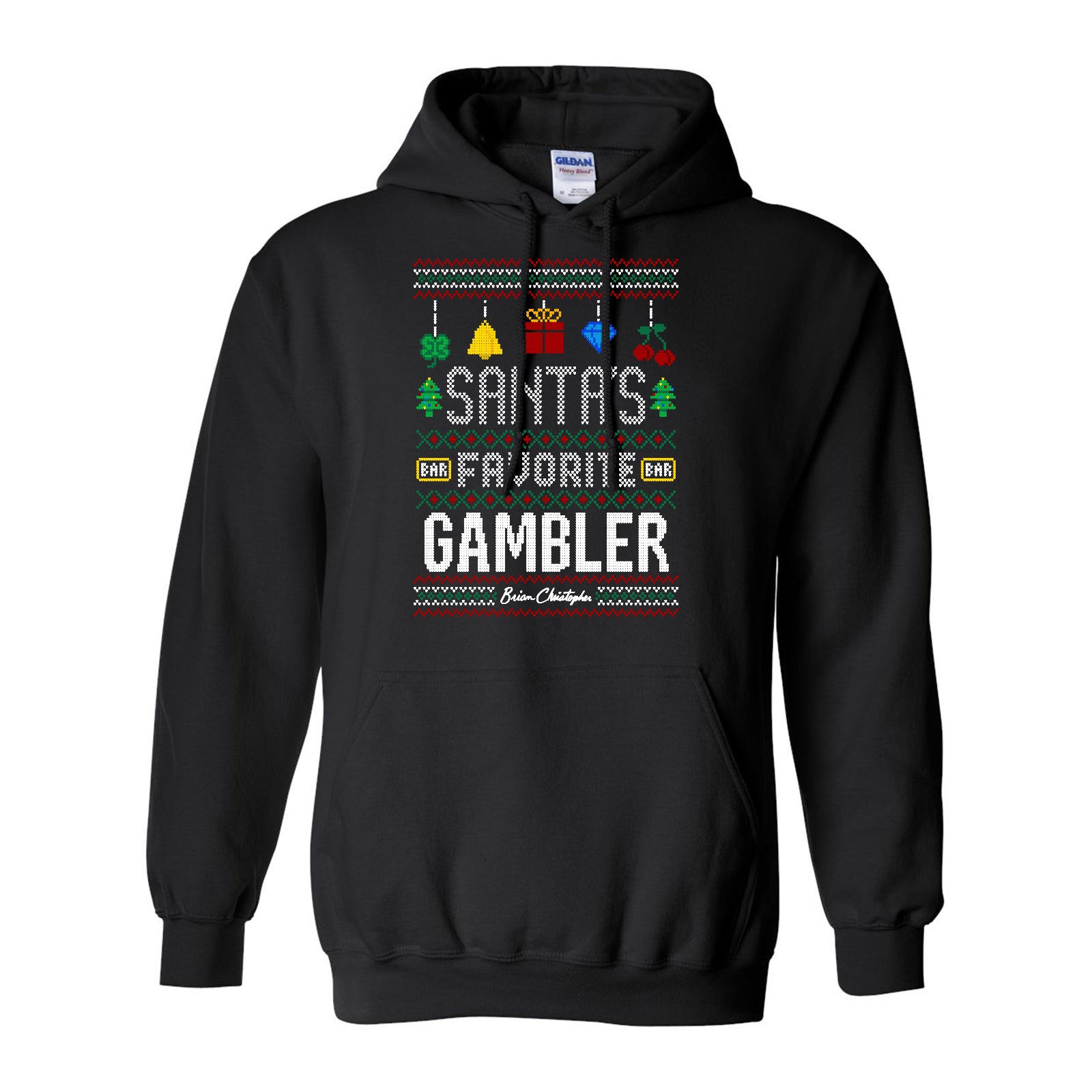 Santa's Favorite Gambler Pullover Hoodie