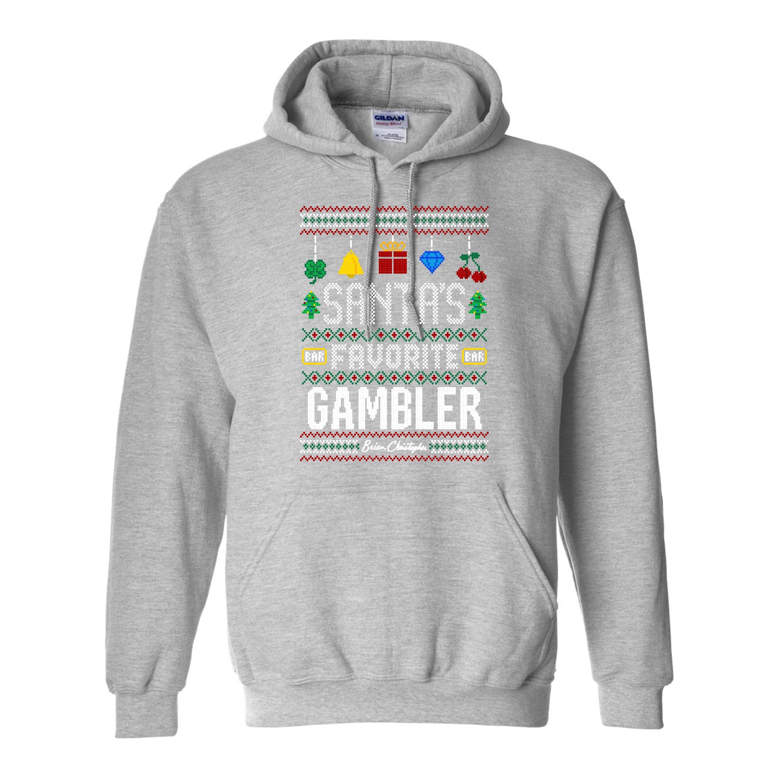 Santa's Favorite Gambler Pullover Hoodie