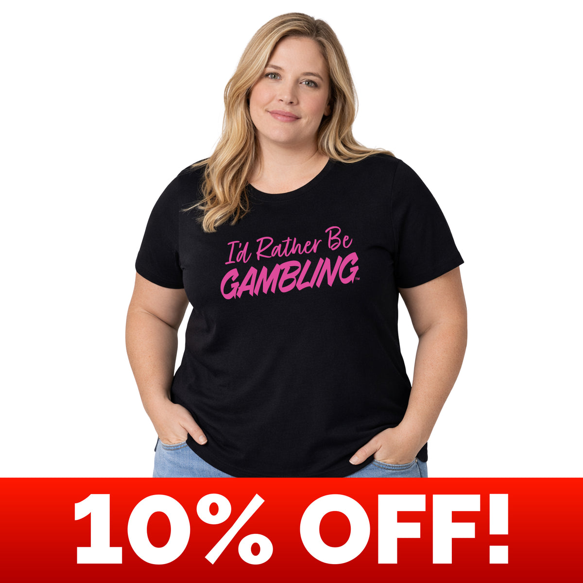 I'd Rather Be Gambling Crew or V-Neck Unisex Tee