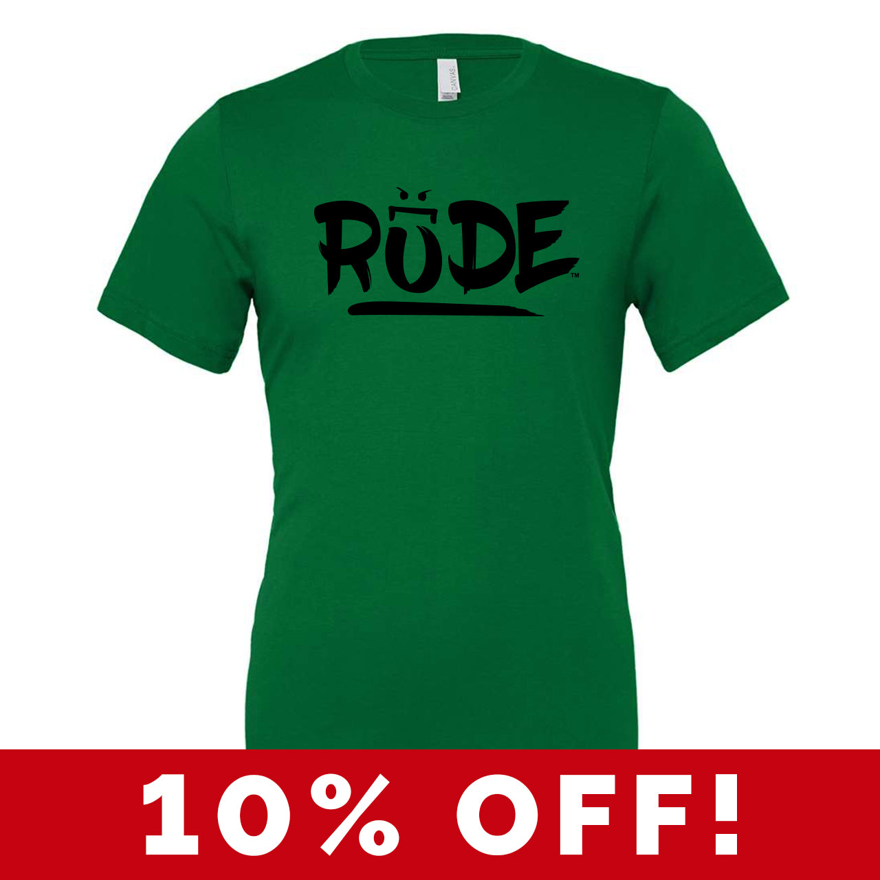 Rude Green Crew & V-Neck Tee