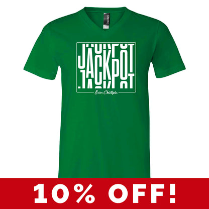 Jackpot Green Crew & V-Neck Tee
