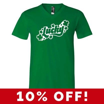 Lucky Kelly Green Crew & V-Neck Tee