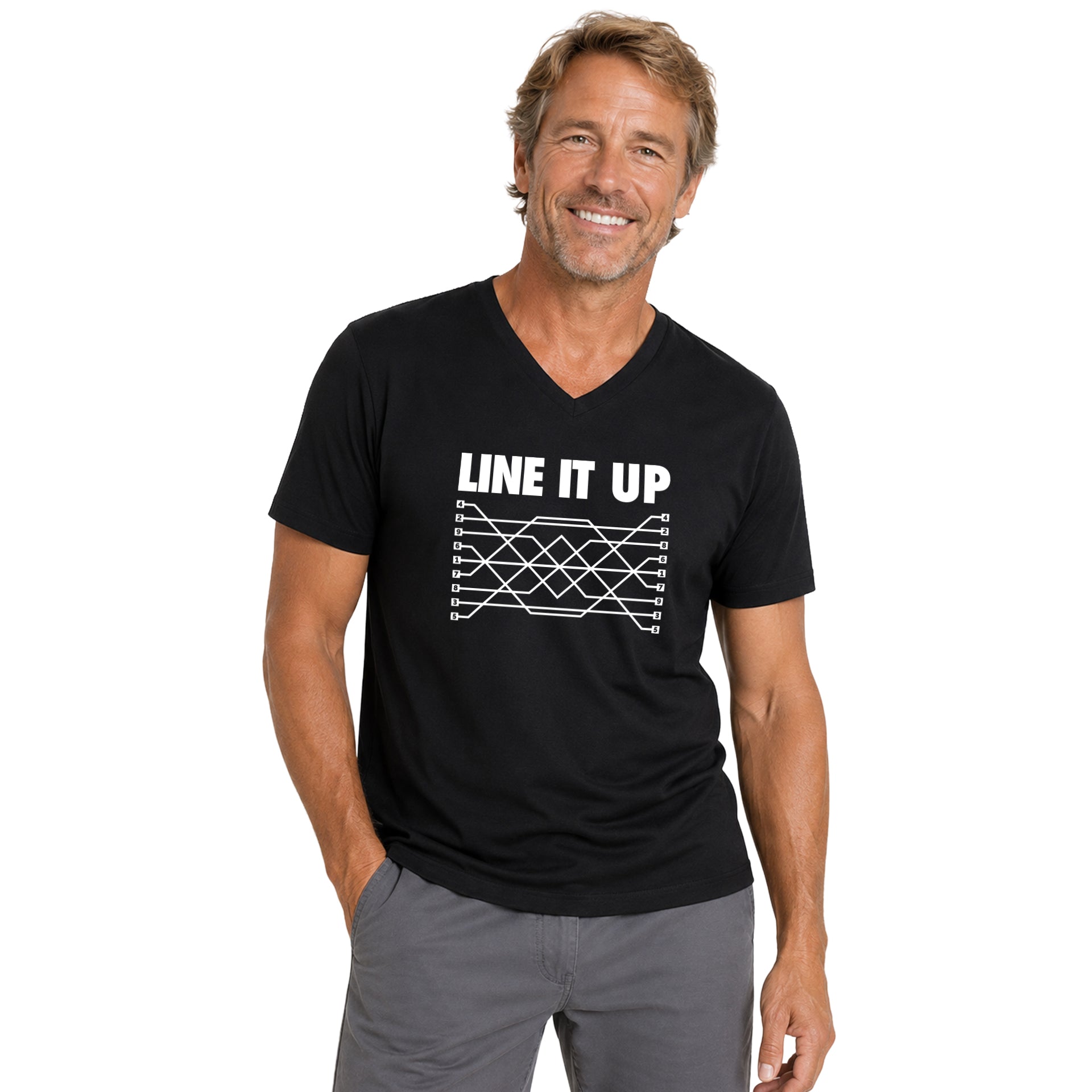 NEW! Line It Up! Paylines Crew Neck & V-Neck Tee