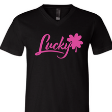 Load image into Gallery viewer, Lucky Unisex V-Neck T-Shirt
