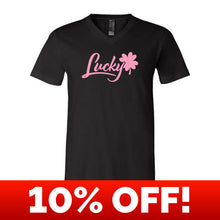 Load image into Gallery viewer, Lucky (Baby Pink) V-Neck Unisex T-Shirt

