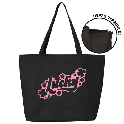 Lucky Pink Tote Front