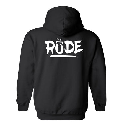 Rude Chest & Back Logo Pullover Hoodie