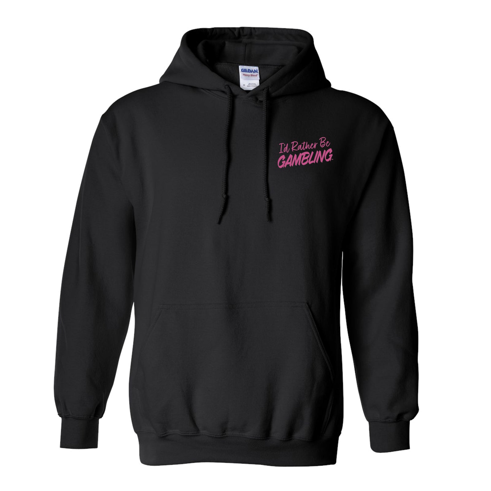 I'd Rather Be Gambling Chest & Back Logo Pullover Hoodie