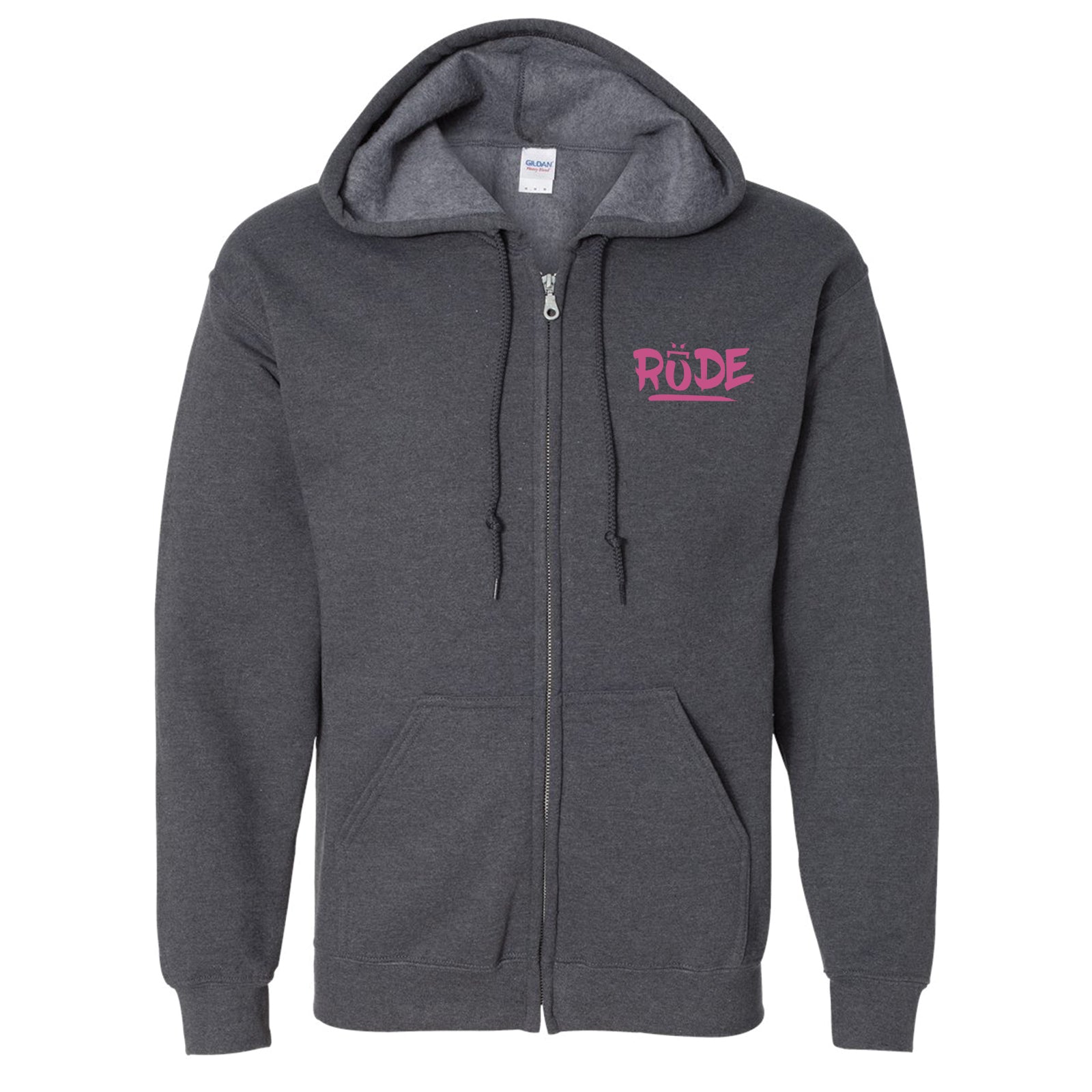 Rude (Small Logo) Full-Zip Hoodie