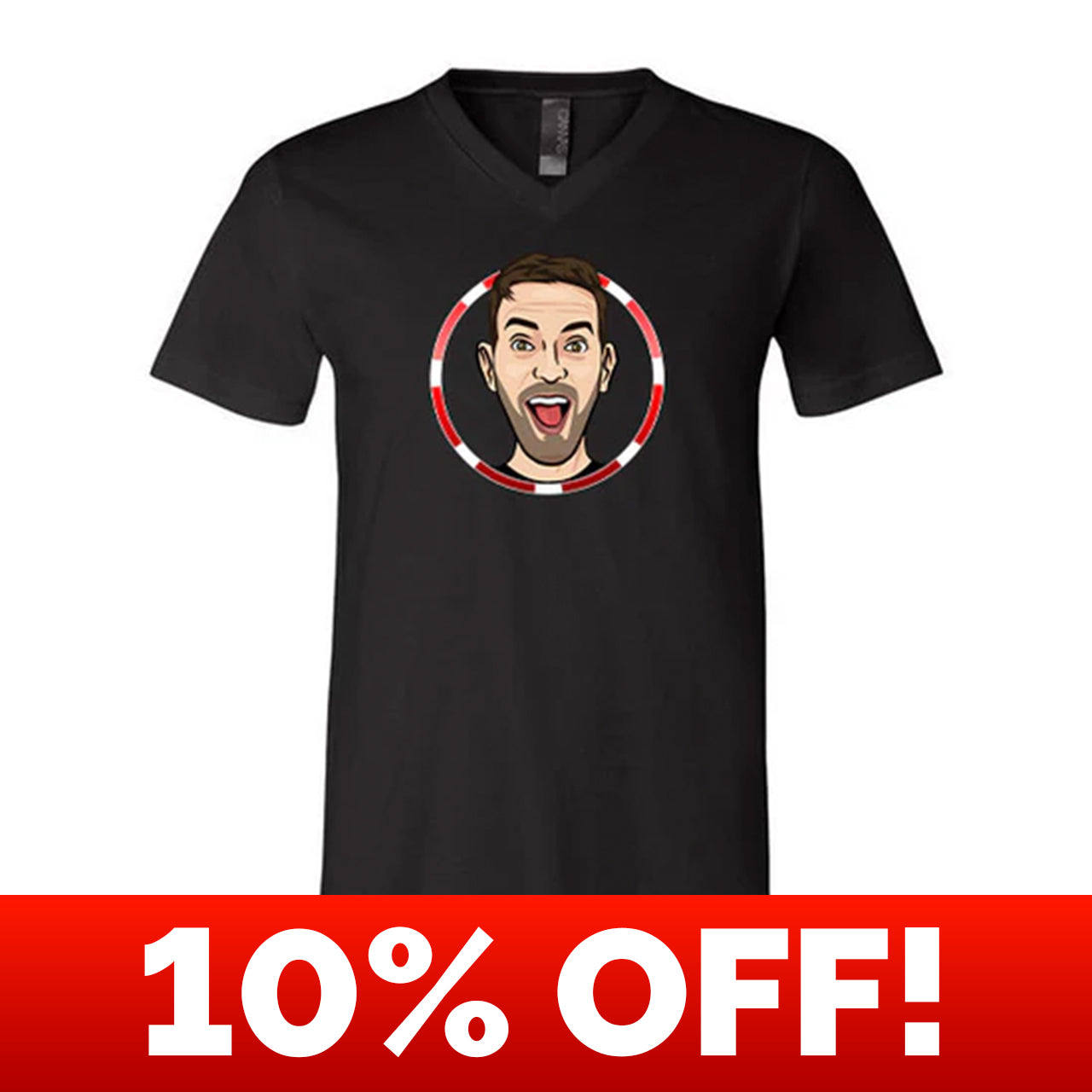 Brian Christopher's Pop'N Pays More Caricature V-Neck Unisex T-Shirt