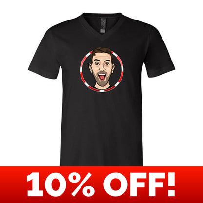 Brian Christopher's Pop'N Pays More Caricature V-Neck Unisex T-Shirt