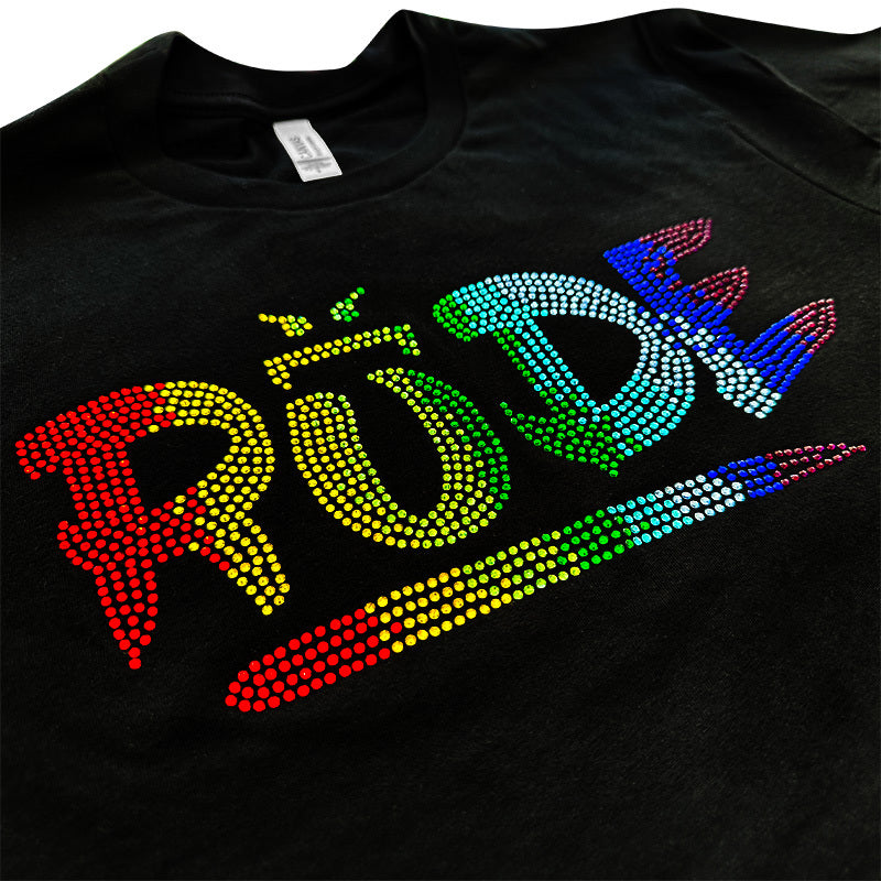 Limited Edition! BEJEWELED Rainbow RUDE Pride T-Shirt