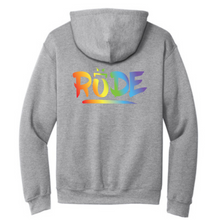 Load image into Gallery viewer, Brian Christopher Slots Rainbow Pride RUDE Pullover Hoodie Back
