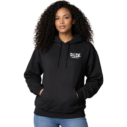 Rude Chest & Back Logo Pullover Hoodie