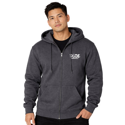 Rude (Small Logo) Full-Zip Hoodie