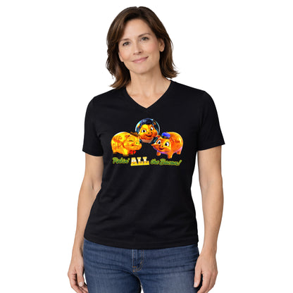 Rakin' All The Bacon Crew & V-Neck Tee