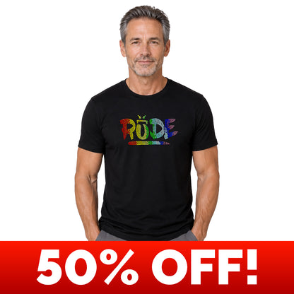 Limited Edition! BEJEWELED Rainbow RUDE Pride Tee