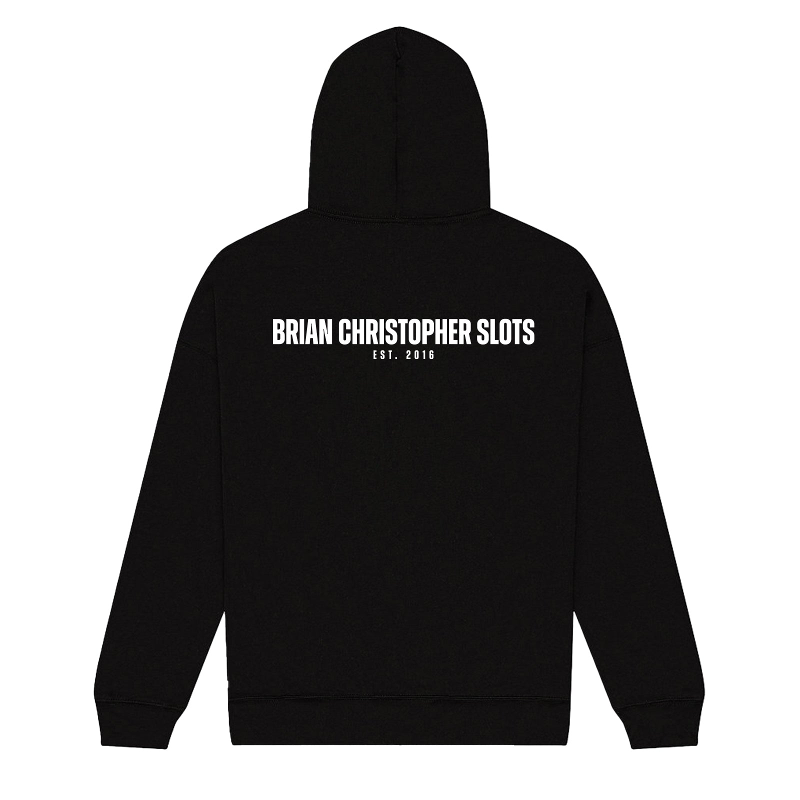 NEW! Brian Christopher Slots Est 2016 Chest & Back Logo Full Zip Hoodie