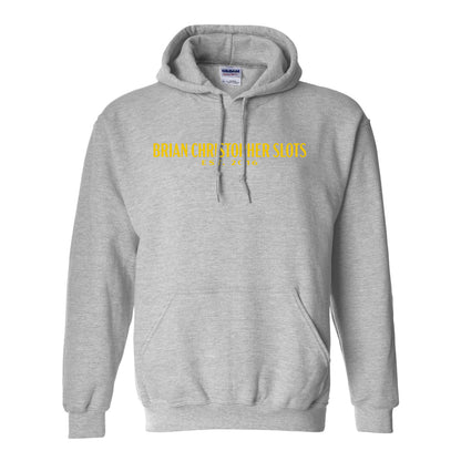 Metallic gold est 2016 front grey pullover