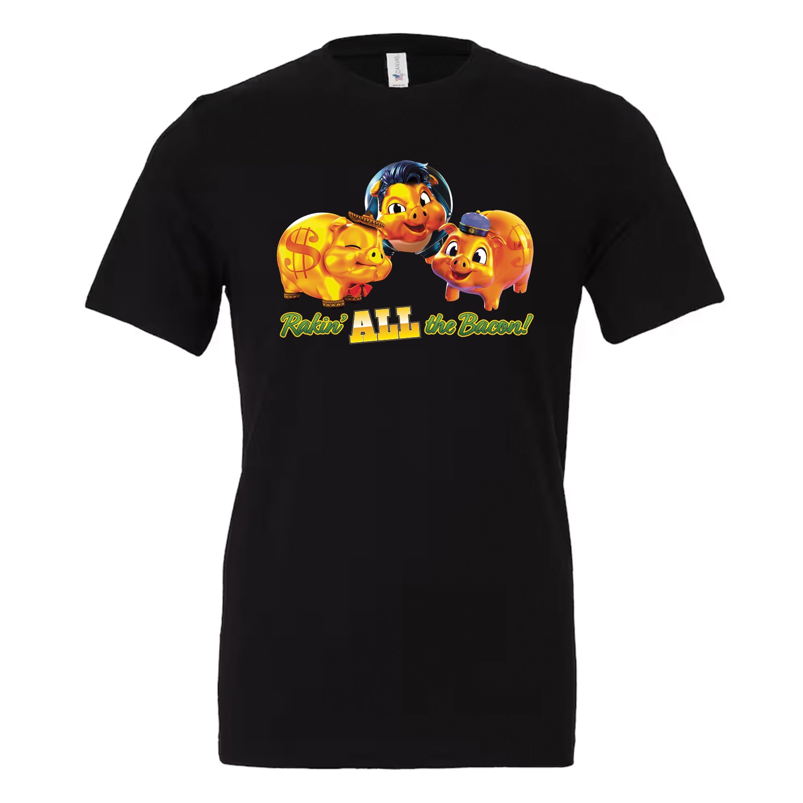 NEW! Rakin' All The Bacon Crew & V-Neck Tee