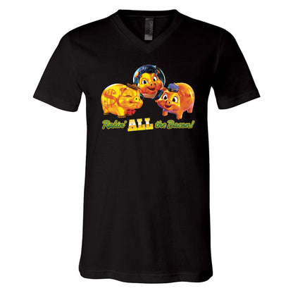 NEW! Rakin' All The Bacon Crew & V-Neck Tee