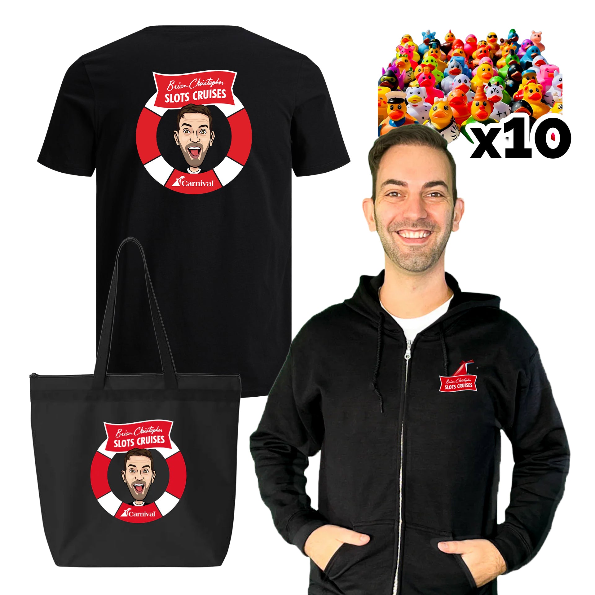 BCSlots x Carnival Cruise Bundle Featuring a Full Zip Hoodie