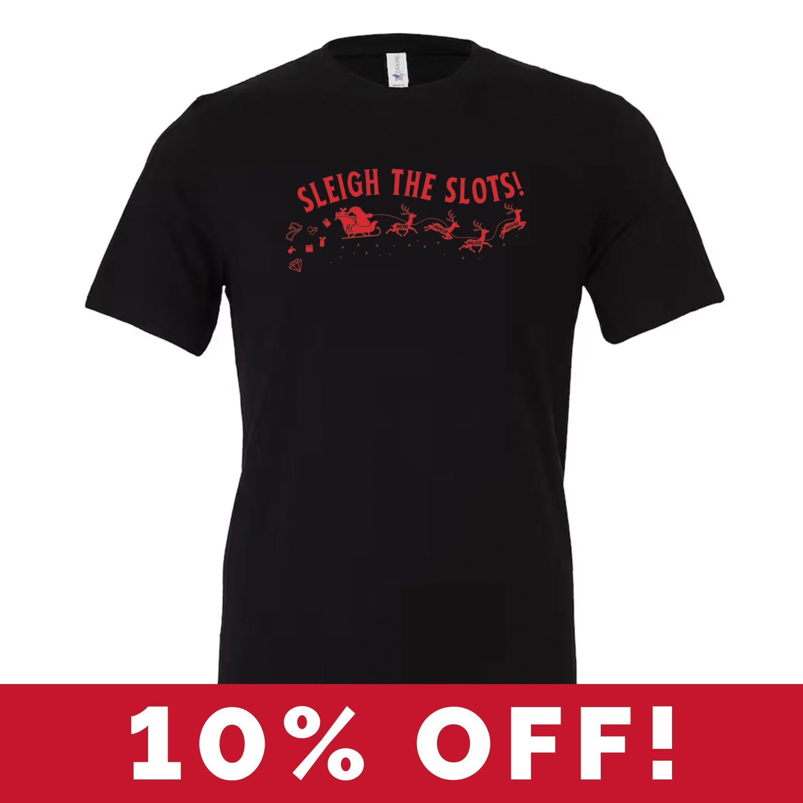 From The Vault: Sleigh The Slots Crew & V-Neck Tee