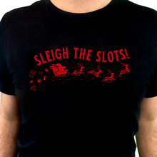 Load image into Gallery viewer, Sleigh The Slots Holiday Unisex T-Shirt
