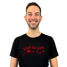 Load image into Gallery viewer, Sleigh The Slots Holiday Unisex T-Shirt
