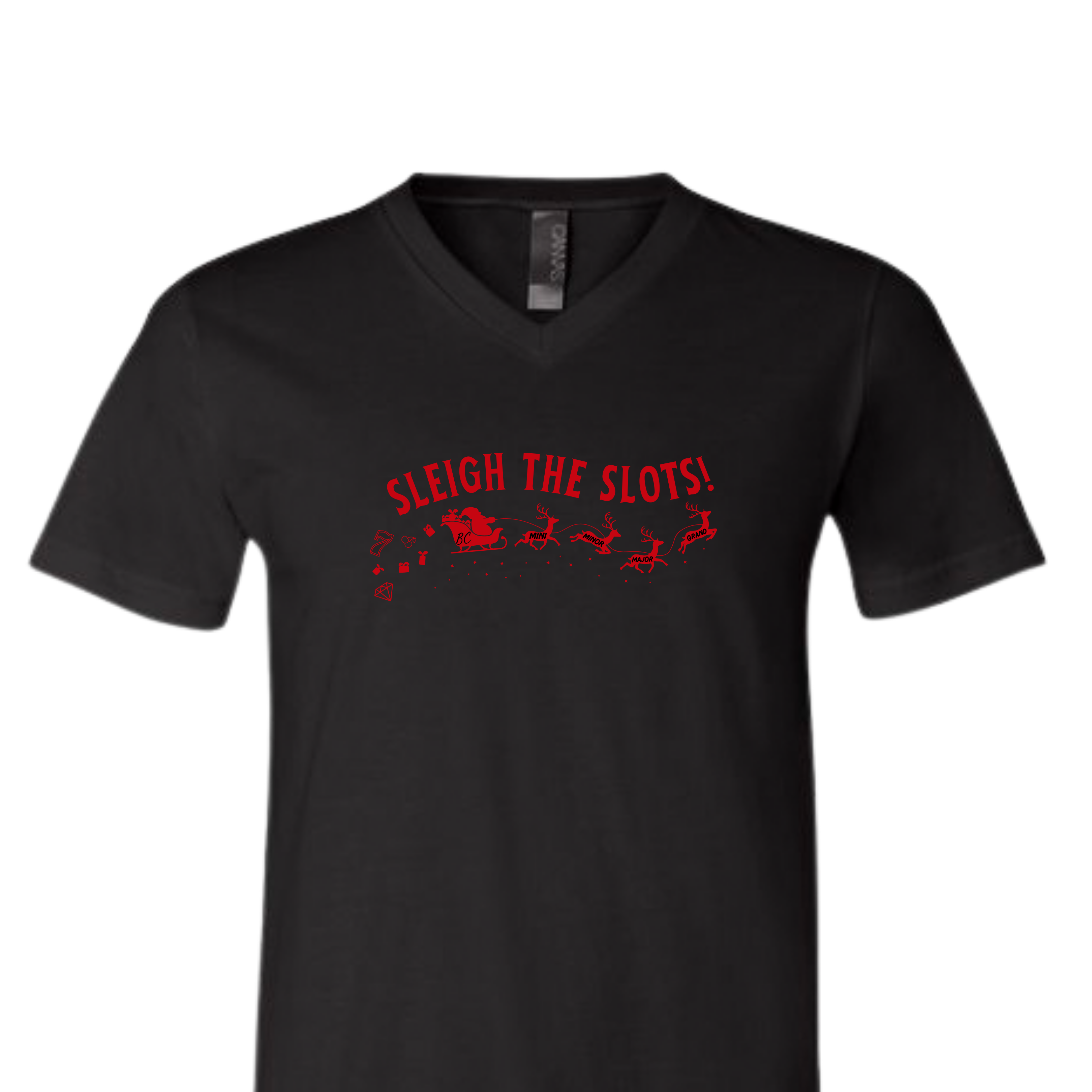 From The Vault: Sleigh The Slots Crew & V-Neck Tee