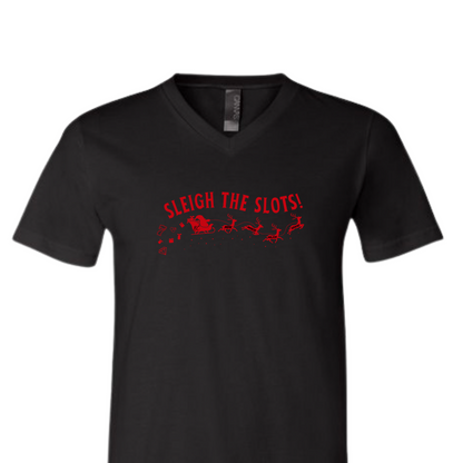 From The Vault: Sleigh The Slots Crew & V-Neck Tee