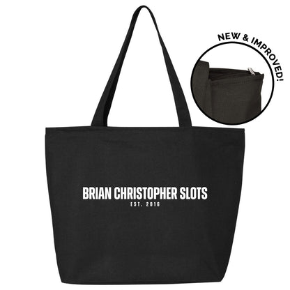 tote front 10yr white logo