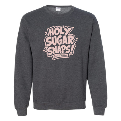crewsweat holy sugar metallic pink front