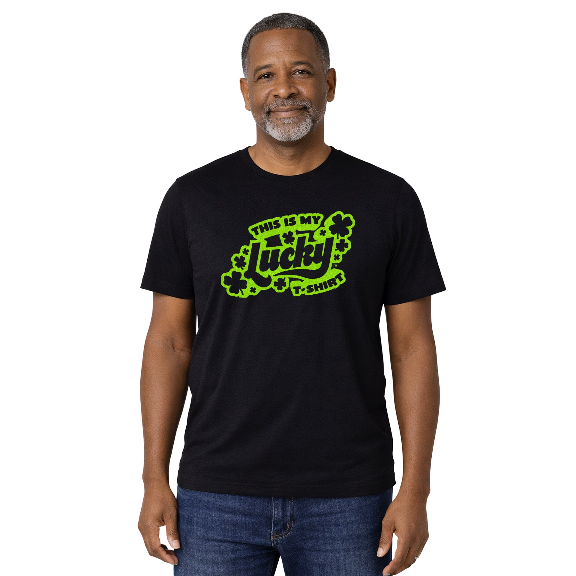 lucky t green model front