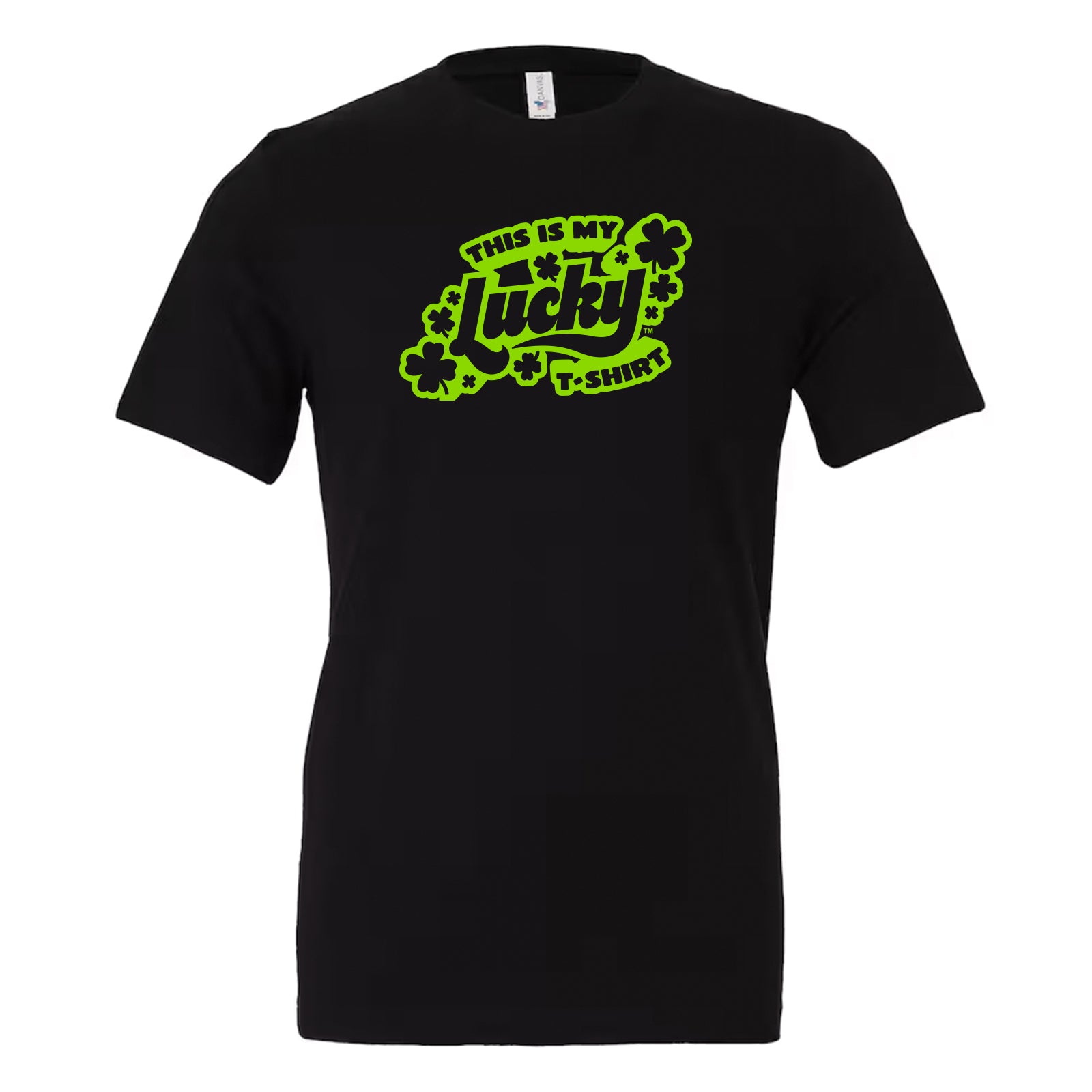 lucky t green front crew