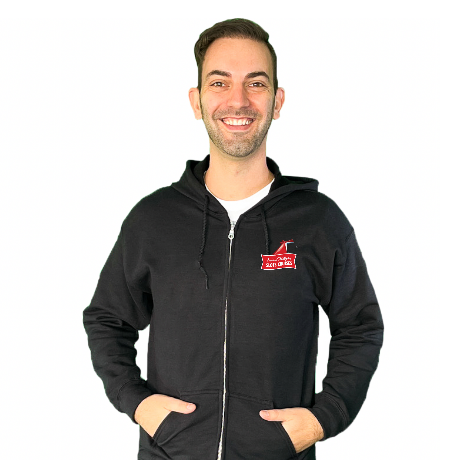 Brian Christopher Slots Cruises zip up hoodie front