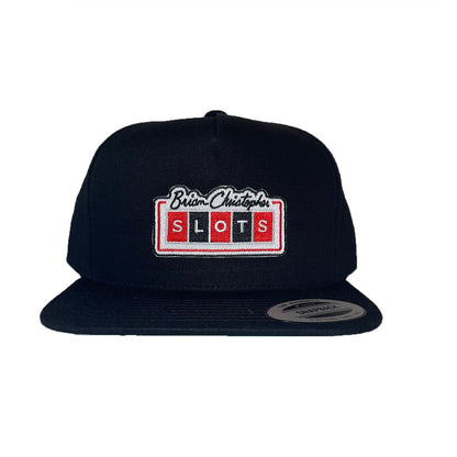 Brian Christopher Slots logo hat with black brim