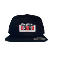Load image into Gallery viewer, Brian Christopher Slots logo hat with black brim

