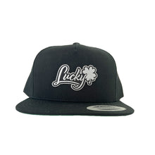 Load image into Gallery viewer, Brian Christopher Lucky logo hat with black brim
