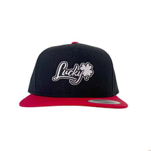 Load image into Gallery viewer, Brian Christopher Lucky logo hat with red brim
