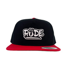 Load image into Gallery viewer, Brian Christopher Rude logo hat with red brim
